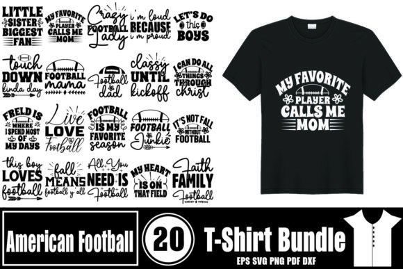 American Football Bundle: Graphics for T-Shirt Designs