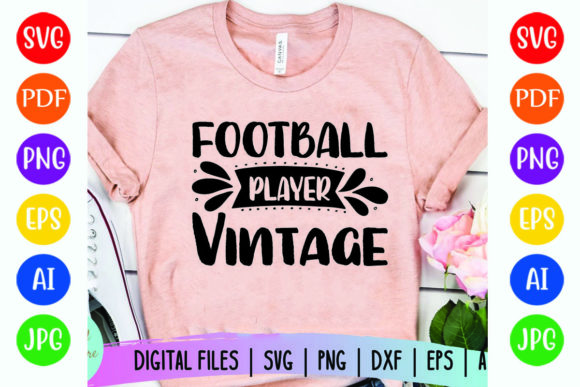 Football Player Vintage Graphics for T-Shirt Designs