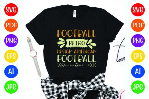 Football Retro Design American Football Graphics and T-Shirt Designs