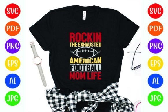 Football T-Shirt Design Roking the Exhau Graphics