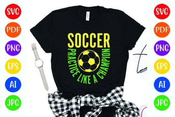 Football T-Shirt Design Soccer Practice Graphics