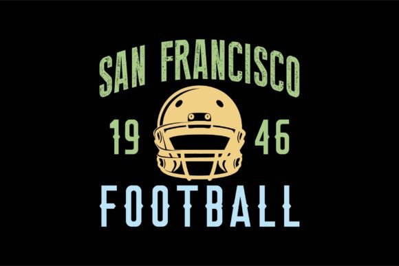 Francisco 1946 Football Graphics for T-Shirt Designs